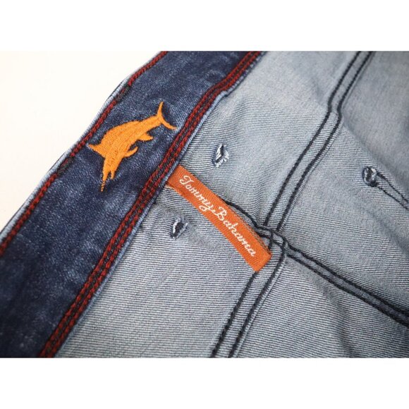 Tommy Bahama Straight Stretch Jeans Men's Size 38x32 Dark Wash Tencel - Picture 4 of 10